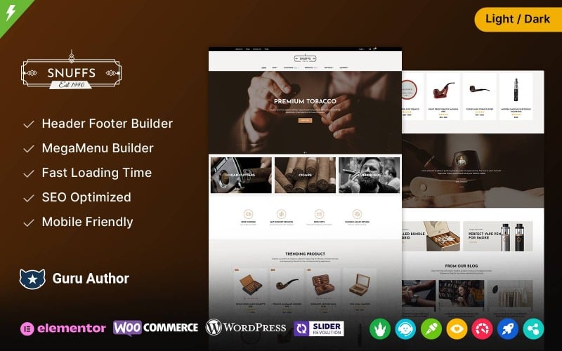 Snuffs - Tobacco Store and Cigars Elementor WooCommerce Responsive Theme Snuffs - Tobacco Store and Cigars Elementor WooCommerce Responsive Theme