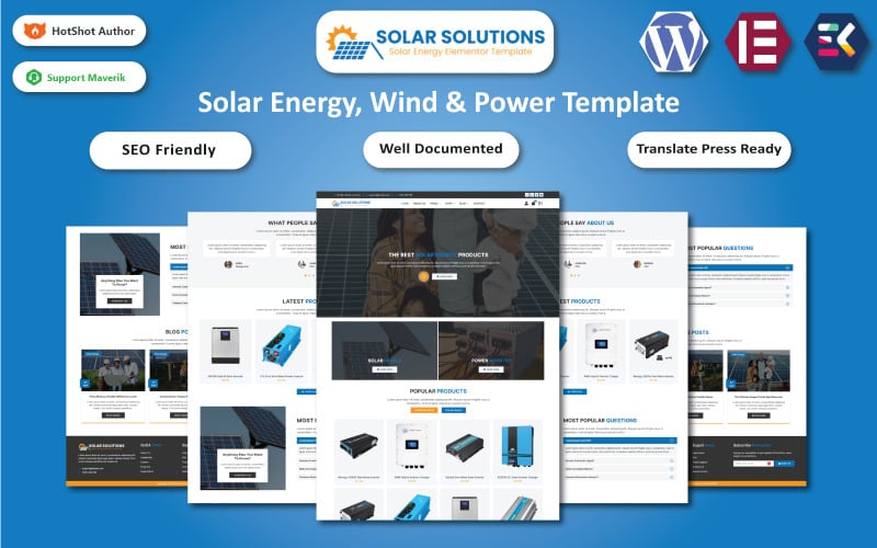 Solar Solutions - Solar Energy, Wind & Power WooCommerce Elementor Template Solar Solutions - Solar Energy, Wind & Power WooCommerce Elementor Template