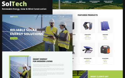SolTech – Renewable Energy, Solar & Wind Construction WooCommerce Theme