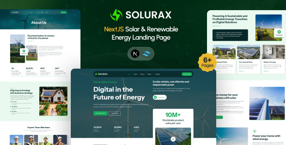 Solurax - NextJS Renewable & Solar Energy Landing Page Template Solurax - NextJS Renewable & Solar Energy Landing Page Template