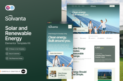 Solvanta - Solar & Renewable Energy Elementor Template Kit