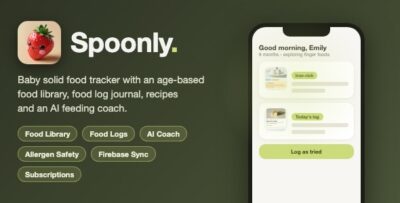 Spoonly | Baby Solid Food Tracker With Food Library, Food Log Journal and AI Coach - SwiftUI