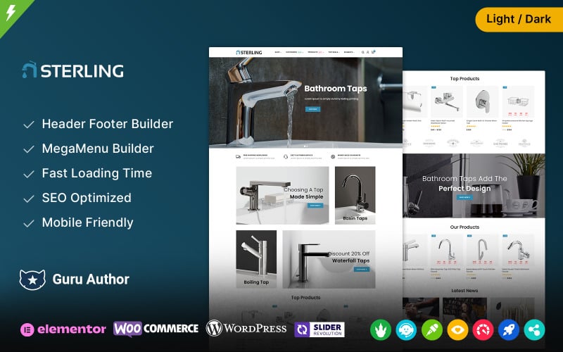 Sterling - Bathroom Accessories and Sanitary Ware WooCommerce Theme Sterling - Bathroom Accessories and Sanitary Ware WooCommerce Theme