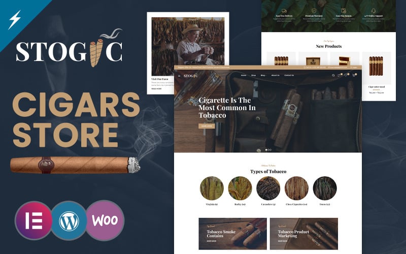 Stogic - Cigar and Tobacco Store WooCommerce Elementor Theme Stogic - Cigar and Tobacco Store WooCommerce Elementor Theme