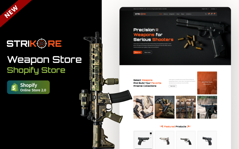 Strikore – Gun Shop & Tactical Store Shopify 2.0 Theme Strikore – Gun Shop & Tactical Store Shopify 2.0 Theme