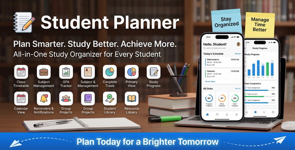 Student Planner | Study Tracker, GPA & Timetable Android App Student Planner | Study Tracker, GPA & Timetable Android App
