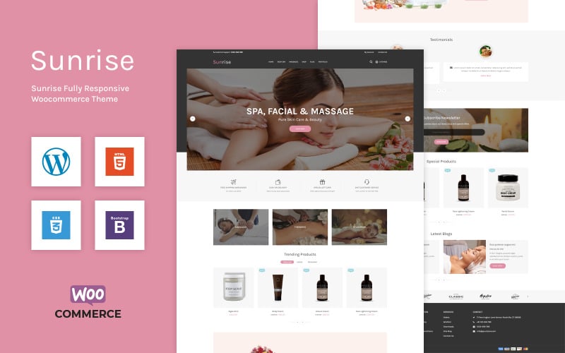 Sunrise - Spa | Facial | Massage WooCommerce Template Sunrise - Spa | Facial | Massage WooCommerce Template
