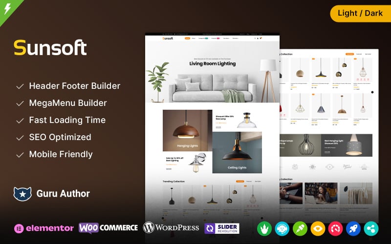 Sunsoft - Lighting and Decor and Furniture Elementor WooCommerce Theme Sunsoft - Lighting and Decor and Furniture Elementor WooCommerce Theme