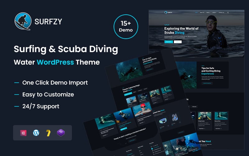Surfzy - Surfing and Scuba Diving Water WordPress Theme Surfzy - Surfing and Scuba Diving Water WordPress Theme