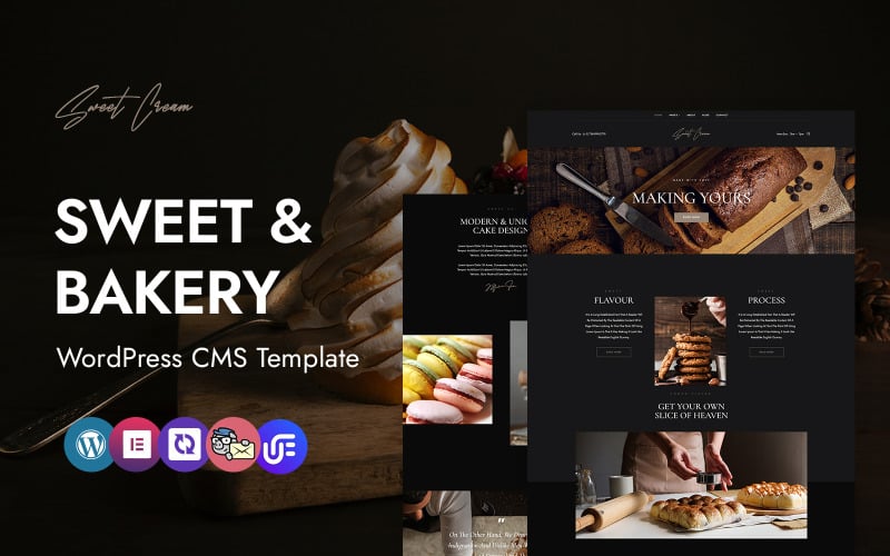 Sweetcream - Bakery and Cookie Shop CMS WordPress Elementor Theme Sweetcream - Bakery and Cookie Shop CMS WordPress Elementor Theme