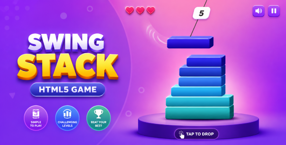 Swing Stack | HTML5 Arcade Stacking Game Swing Stack | HTML5 Arcade Stacking Game
