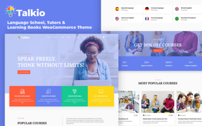 Talkio – Language School, Tutors & Learning Books WooCommerce Theme