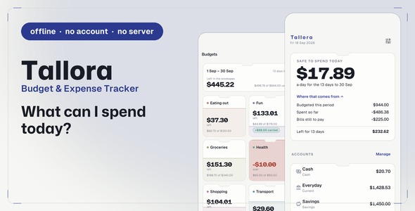 Tallora | Flutter Budget Expense Tracker App Template Tallora | Flutter Budget Expense Tracker App Template