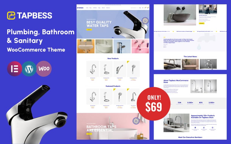 Tapbess - Plumbing, Bathroom & Sanitary WooCommerce Theme Tapbess - Plumbing, Bathroom & Sanitary WooCommerce Theme