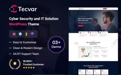 Tecvar - Cyber Security and IT Solution WordPress Theme