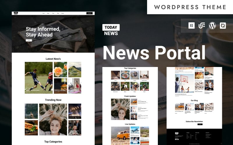 Today News - Modern News Portal & Magazine WordPress Elementor Theme Today News - Modern News Portal & Magazine WordPress Elementor Theme
