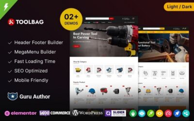 Toolbag - Tools and Equipments and Spare Parts Elementor WooCommerce Theme