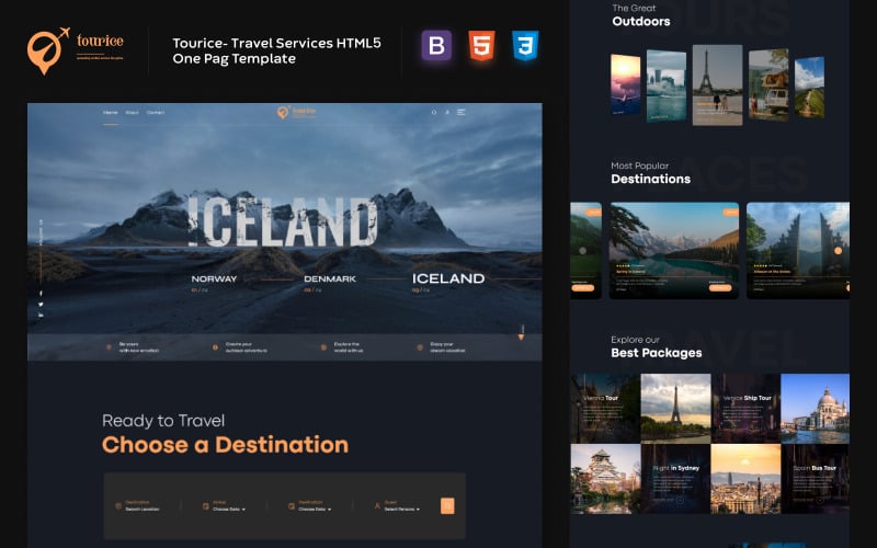 Tourice - Tour and Travels Services HTML Bootstrap Template Tourice - Tour and Travels Services HTML Bootstrap Template