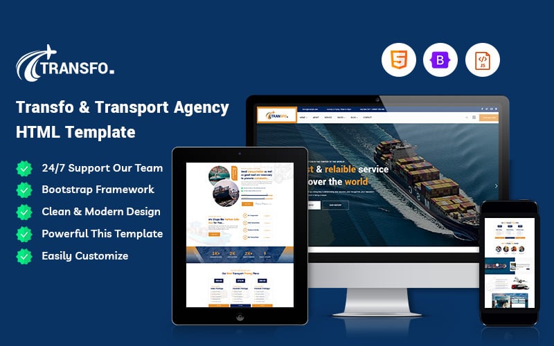 Transfo - Transport Agency Website Template Transfo - Transport Agency Website Template
