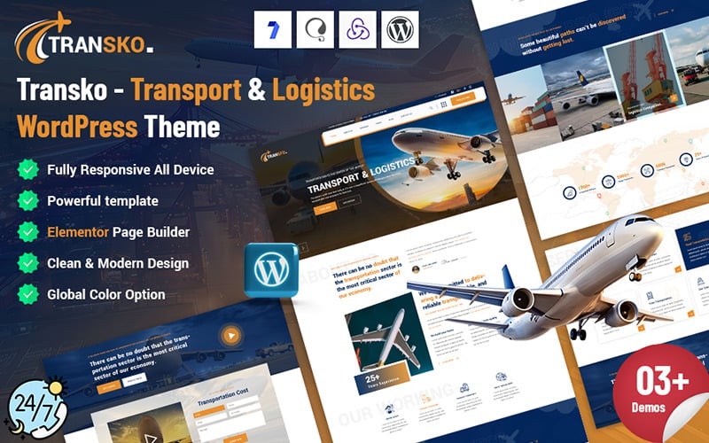 Transko - Transport & Logistics WordPress Theme Transko - Transport & Logistics WordPress Theme