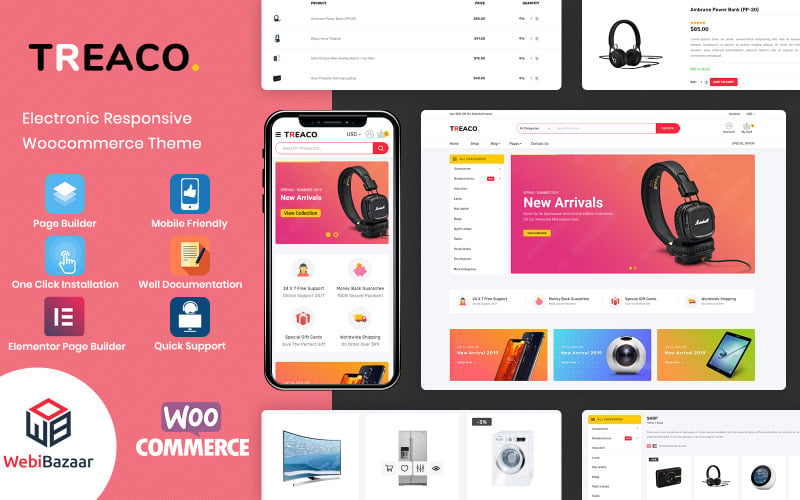 Treaco - Electronic Multipurpose Store WooCommerce Theme Treaco - Electronic Multipurpose Store WooCommerce Theme