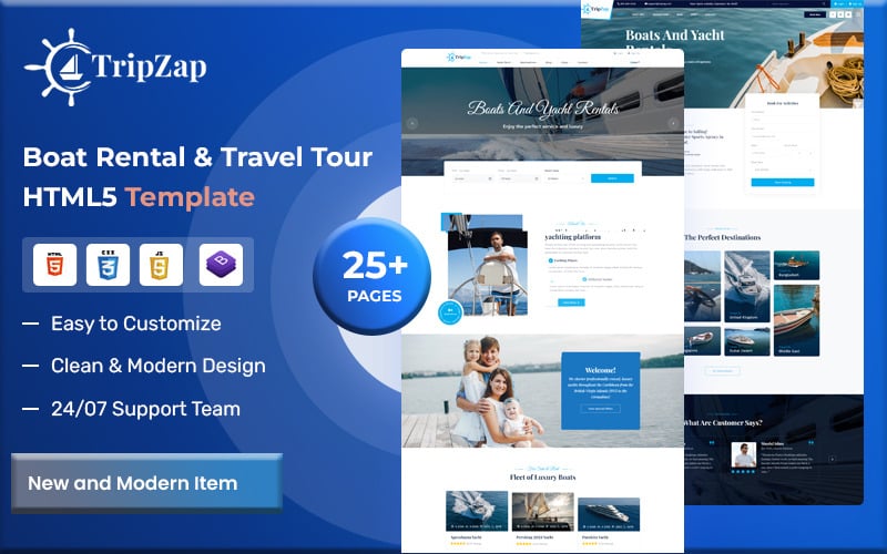 Tripzap - Boat Rental and Travel Tour HTML5 Template Tripzap - Boat Rental and Travel Tour HTML5 Template