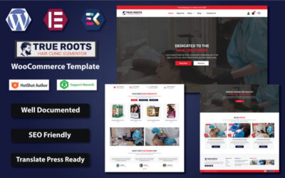 True Roots - Hair Clinic & Salon WooCommerce Elementor Template