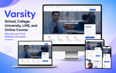Varsity - School, College, University, LMS, Online Course Educational HTML Website Template
