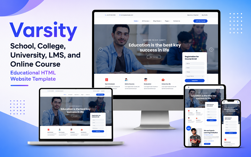 Varsity - School, College, University, LMS, Online Course Educational HTML Website Template Varsity - School, College, University, LMS, Online Course Educational HTML Website Template