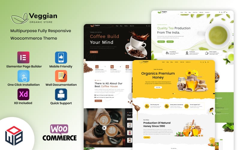 Veggian - Herbal Tea, Coffee & Honey Multipurpose WooCommerce Template Veggian - Herbal Tea, Coffee & Honey Multipurpose WooCommerce Template