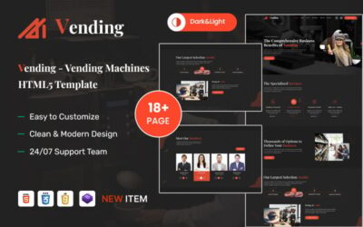 Vendin -Vending Machines and Snack Bootstrap HTML5 Website Template