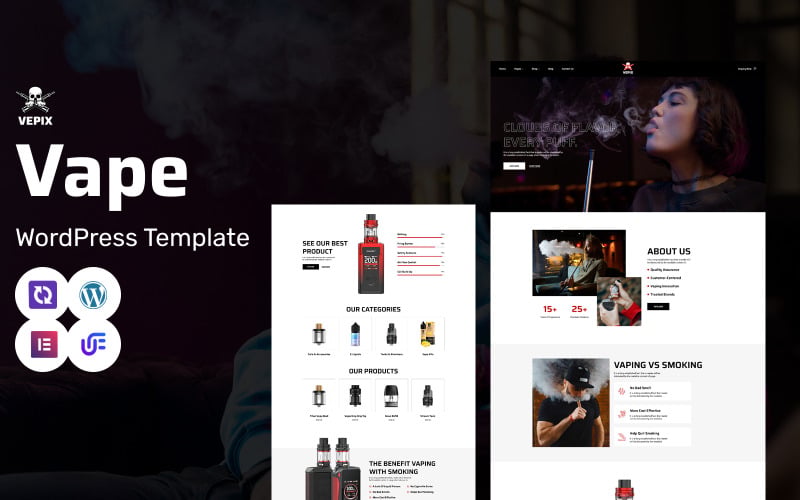 Vepix - Vape Shop & eLiquid Store WooCommerce WordPress Elementor Theme Vepix - Vape Shop & eLiquid Store WooCommerce WordPress Elementor Theme