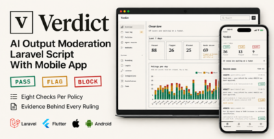 Verdict | AI Output Moderation Laravel Script With Mobile App