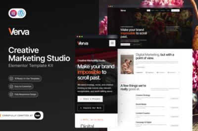 Verva - Creative & Design Elementor Template Kit