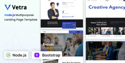 Vetra - Nodejs Multipurpose Agency & Portfolio Template