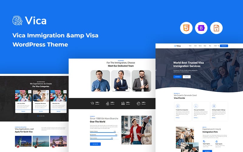 Vica – Immigration & Visa Website Template Vica – Immigration & Visa Website Template