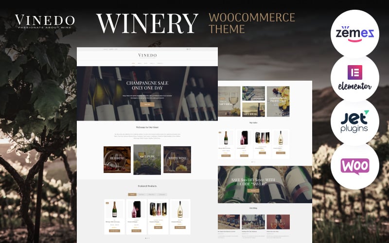 Vinedo - Vinery Elementor WooCommerce Theme Vinedo - Vinery Elementor WooCommerce Theme