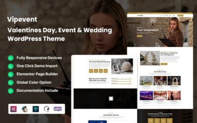 Vipevent - Valentines Day, Event & Wedding Woo Commerce WordPress Theme