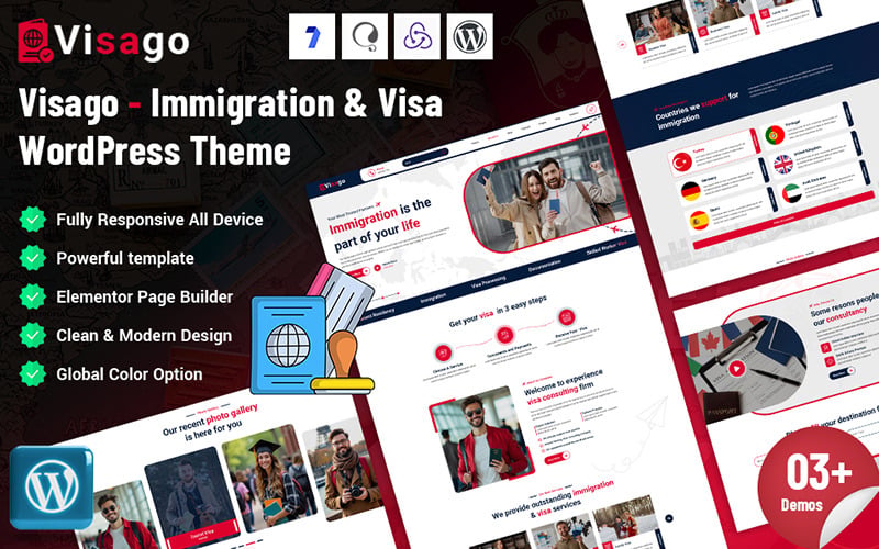 Visago - Immigration & Visa WordPress Theme Visago - Immigration & Visa WordPress Theme
