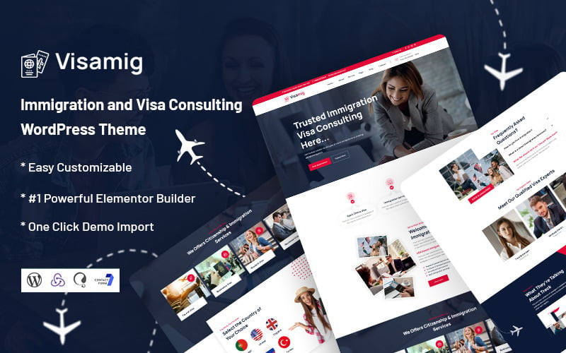 Visamig - Immigration and Visa Consulting WordPress Theme Visamig - Immigration and Visa Consulting WordPress Theme