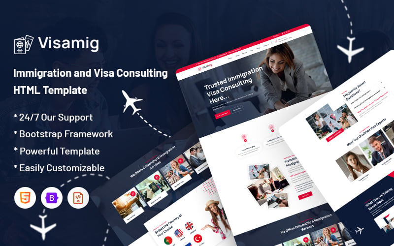 Visamig – Immigration and Visa Consulting Website Template Visamig – Immigration and Visa Consulting Website Template