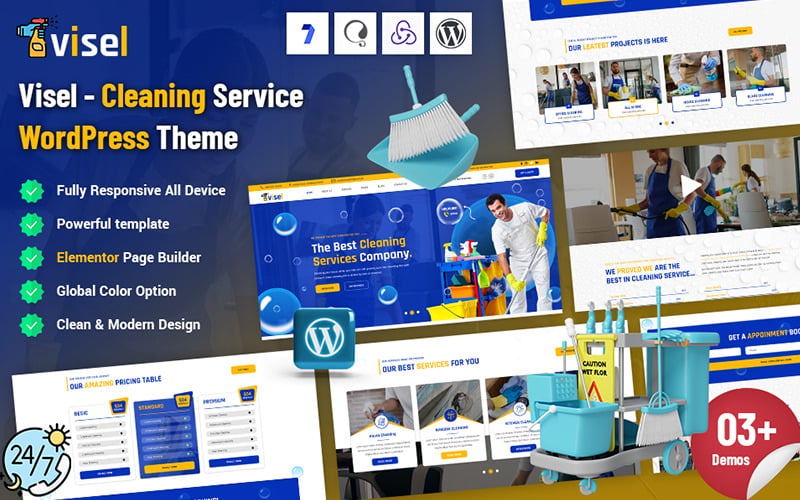 Visel - Cleaning Service WordPress Theme Visel - Cleaning Service WordPress Theme