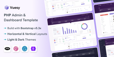 Vuesy - PHP Admin & Dashboard Template