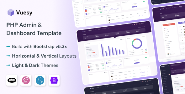 Vuesy - PHP Admin & Dashboard Template Vuesy - PHP Admin & Dashboard Template