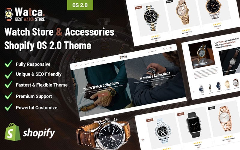 Watca - Watch Store & Accessories Shopify OS 2.0 Theme Watca - Watch Store & Accessories Shopify OS 2.0 Theme