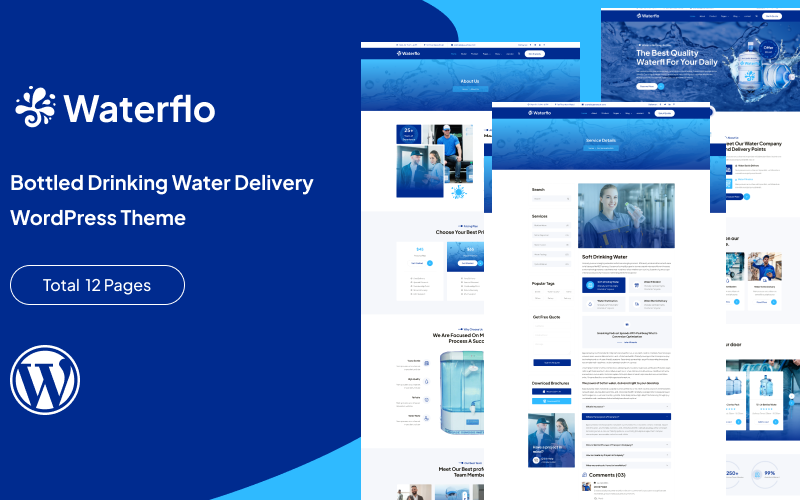 Waterflo - Bottled Drinking Water Delivery WordPress Theme Waterflo - Bottled Drinking Water Delivery WordPress Theme