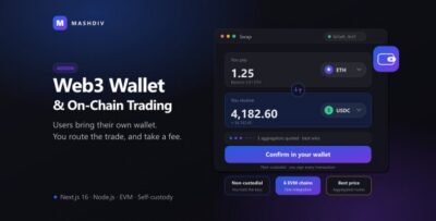 Web3 Wallet & On-Chain Trading Addon for Bicrypto - Self-Custody Wallet, Multi-Chain DeFi Swaps