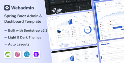 WebAdmin - Spring Boot Admin & Dashboard Template