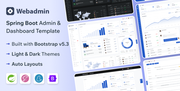 WebAdmin - Spring Boot Admin & Dashboard Template WebAdmin - Spring Boot Admin & Dashboard Template