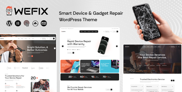 Wefix - Smart Device & Gadget Repair WordPress Theme Wefix - Smart Device & Gadget Repair WordPress Theme